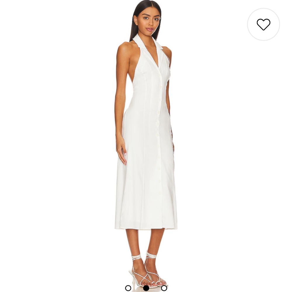 NEW NWT REVOLVE Button Down Midi Dress in White SNDYS